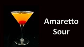 Amaretto Sour Cocktail Mixed Drink Recipe [upl. by Beaver]