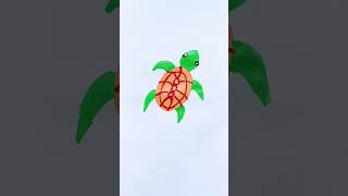 Turtle 🐢 Acrylic painting for kids turtle painting shorts shortsart viral pipafuntv [upl. by Martyn]