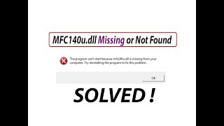 ✅ How to Fix MFC140Udll Missing or Not Found Error in Windows 1087 [upl. by Adile]