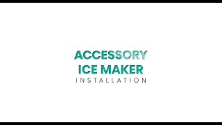 Hisense Fridge Ice Maker Installation [upl. by Ssitruc]