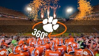 Clemson Football  Clemson 360° Team Entrance [upl. by Aneehsal]