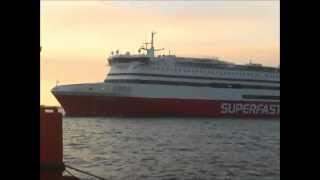 SUPERFAST XI Arrival in Igoumenitsa 270812 Ferry docking Igoumenitsa SUPERFAST FERRIES [upl. by Swetiana]