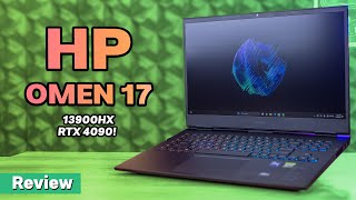 Most Powerful HP Laptop  HP Omen 17 RTX 4090 Review [upl. by Suoivatnom]