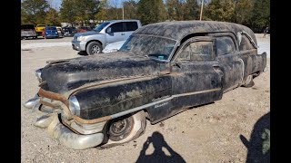 Barn find 21k mile 1952 Cadillac Eureka Hearse Can we get it running after 40 years [upl. by Aneehsak]