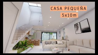 Pequeña casa 5x10 metros  2 PISOS CON 3 DORMITORIOS [upl. by Annaitsirhc18]