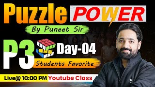 IBPS PO Pre SBI POClerk 2024  Puzzle Power  Day 4  Puzzles By Puneet Sir [upl. by Ynos]