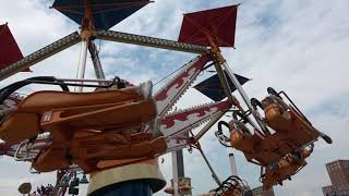 4K HANG GLIDER Ride at Luna Park Coney Island Brooklyn New York USA [upl. by Ahsilra]