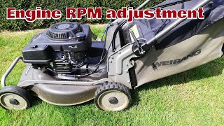 How to Adjust RPM on WEIBANG Virtue 53 Lawn Mower [upl. by Lambertson]