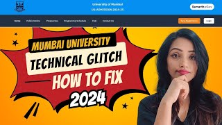 MUMBAI UNIVERSITY TECHNICAL GLITCHES COLLEGECOURSE OPTIONS MISSING NOT ABLE TO SUBMIT FORM [upl. by Polik316]