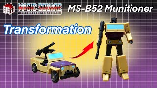 Magic Square MSB52 Munitioner  Combaticon Swindle TRANSFORMATION  Vehicle to Robot [upl. by Akirat]