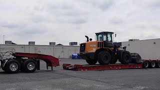 Hauling A Case Wheel Loader Through Philadelphia [upl. by Ponton585]