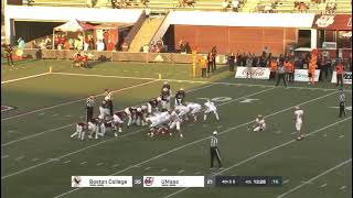 Danny Longman BC vs Umass 27 yard field goal Sep 11 2021 [upl. by Ellimaj]