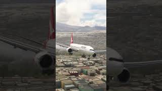 Hard Landing Qantas Air Boeing 777 at La Aurora Airport shorts [upl. by Cynthie59]