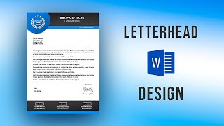 Letterhead design in Ms Word  Letterhead format  Ms Word tutorial [upl. by Shelli269]