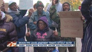 Lakeview Towers residents protest lack of water [upl. by Ylhsa959]