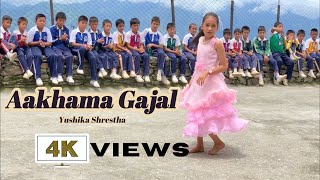 AAKHAMA GAJAL LAYARA  Yushika Shrestha school dance competition [upl. by Aehcim327]