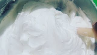 how to make shortening buttercream frosting  fluffy white fat buttercream recipe [upl. by Airalav212]