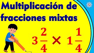 ✅ Multiplicación de Fracciones Mixtas con igual denominador  ejemplo 1 [upl. by Oiziruam]