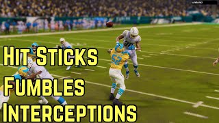 Madden 24 Hit Sticks And Interceptions Highlight Compilation [upl. by Ahsetal]