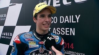 Moto3™ Assen 2014  Alex Marquez interview [upl. by Roinuj]