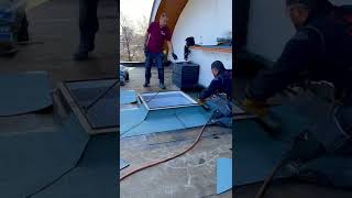 How to make a Dormer window neatly waterproof with roofing material [upl. by Yelrebmyk913]