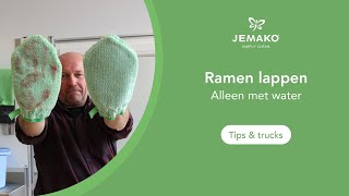 Streepvrij ramen lappen Alleen met water en JEMAKO [upl. by Ulric694]