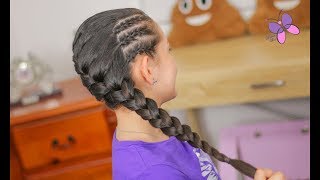 Como Hacer Peinado con Trenzas Francesas [upl. by Awram]