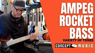 Ampeg Rocket Bass  Variety of Tones  Concept Music [upl. by Arakahs]