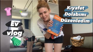 Kıyafet dolabımı düzenliyoruz  Rutin ev işleri  Çamaşır amp Bulaşık amp Temizlik  Ev vlog [upl. by Nylanaj]