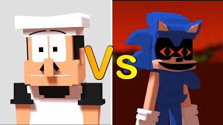 Peppino Vs Sonicexe  Pizza Tower  EXE level but reversed [upl. by Case42]