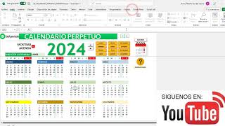 📆 Plantilla Calendario perpetuo en excel [upl. by Hbaruas]