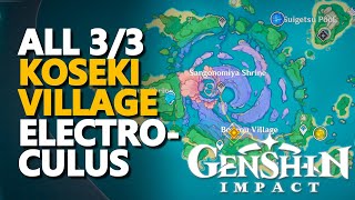 Koseki Village Electroculus Genshin Impact All 33 [upl. by Bastian581]