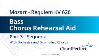 Mozarts Requiem Part 3  Sequenz  Bass Chorus Rehearsal Aid [upl. by Margaretha166]