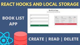 React Hooks amp Local Storage BookList App [upl. by Todd]