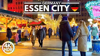 🇩🇪 Essen Germany Christmas Market Walking Tour in 4KHDR Beautiful Christmas Lights [upl. by Akili]