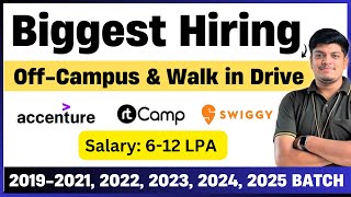 Biggest Hiring  Rt Camp Swiggy Accenture  OffCampus Drive 2024 2025 2022 2023 20212019 [upl. by Freya]