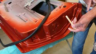 Automobile Door Weatherstrip Installation  C2 Corvette [upl. by Ardnekahs4]