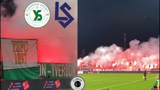 INFERNO at SWISS VAUD DERBY  Yverdon Sport v Lausanne Sport [upl. by Lois]