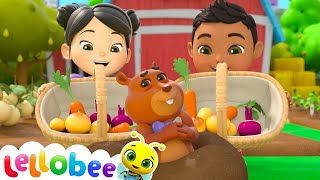 Sharing Veggies with Gopher  🌻Lellobee City Farm  Kids Playhouse Song Mix [upl. by Hilliary]