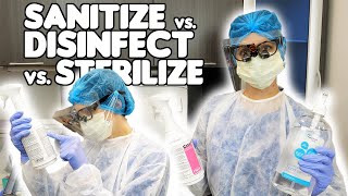 The Difference Between Cleaning Sanitizing Disinfecting Sterilizing Dental Infection Control [upl. by Sido907]