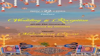 Live Aditya Weds Deeksha marriage NOV  22  2024 FRIDAY Wedding amp Reception [upl. by Cardon]