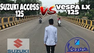 Vespa 125 vs Access 125 [upl. by Rouvin]