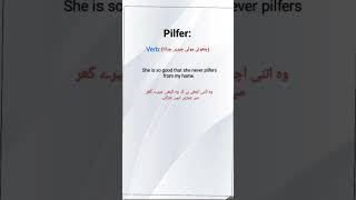 Pilfer meaning pilfer sentence [upl. by Nwahsear]