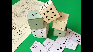 How To Make A Simple Dice With Paper Have fun learning maths [upl. by Ecinuahs]