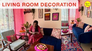 Living Room Decoration Ideas  Drawing Room Gorgeous Makeover  ImaansDiary [upl. by Eniamart790]