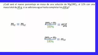 Problemas de cambios de concentración 1 curso de química versión 2 [upl. by Calendra]