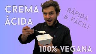 100 VEGANA y FÁCIL Crema Ácida sólo 4 ingredientes [upl. by Fidole]