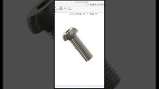 Solidwork tutorial How to design Socket Button Head cap Screw Thread featuresolidworkscreo screw [upl. by Koosis473]