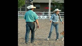 Goat tying rodeo cowgirl shorts [upl. by Ahcsropal]