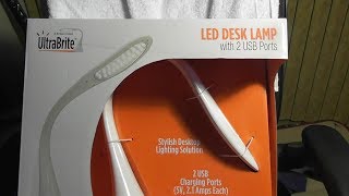 UltraBrite LED Desk Lamp Model SL9067 Costco Item 1055778 REVIEW [upl. by Irat352]